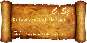 Orlovszky Szilárda névjegykártya